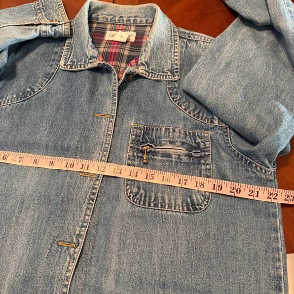 VTG Cabin Creek Jean Barn Coat Shacket Sz Medium Women's Thick Button Up - Picture 8 of 10